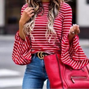 Red bell long sleeve shirt.🌹 (read description) ✨